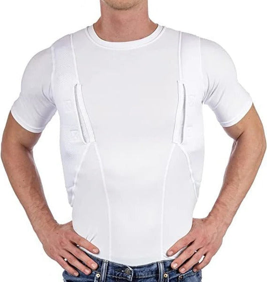 Camiseta con funda de cuero oculta para hombre/mujer