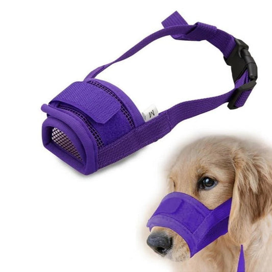 Cubierta de boca de bozal para morder de perro suave ajustable
