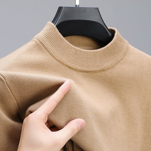 Suéter de cachemira para hombre de alta calidad con dobladillo elegante