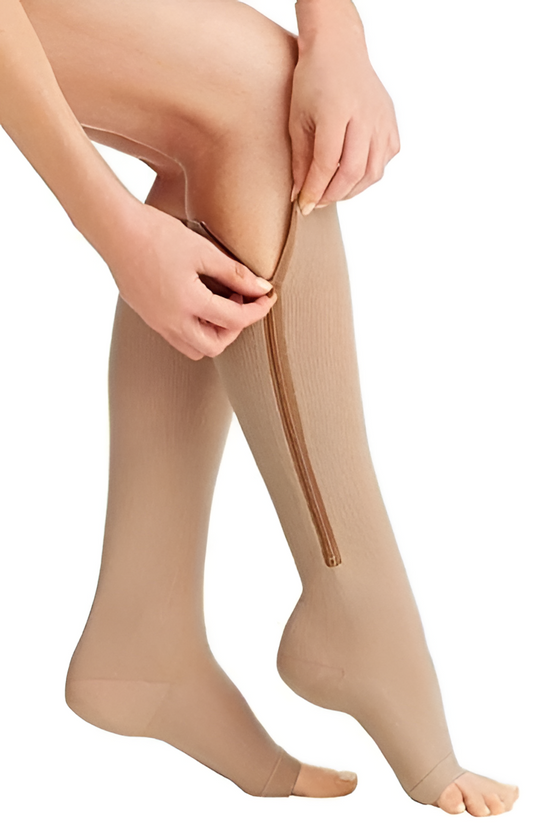 Chaussettes de compression zippées Bas de maintien 20-30 mmHg