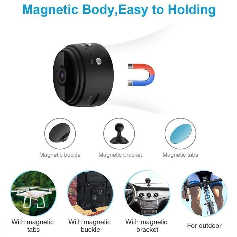 Minikamera magnetyczna Wi-Fi 1080p