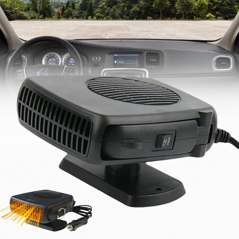 Ventilateur de chauffage de voiture 12 V – Chauffage automatique portable en céramique 150 W/300 W pour un dégivrage et un chauffage rapides