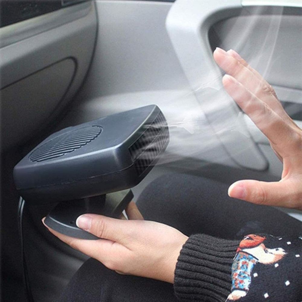 Ventilateur de chauffage de voiture 12 V – Chauffage automatique portable en céramique 150 W/300 W pour un dégivrage et un chauffage rapides