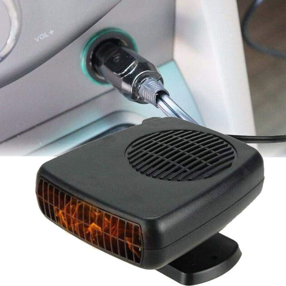 Ventilateur de chauffage de voiture 12 V – Chauffage automatique portable en céramique 150 W/300 W pour un dégivrage et un chauffage rapides