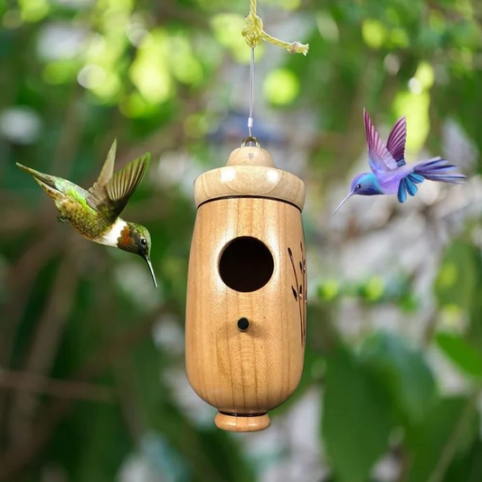 Maison de colibri en bois - Cadeau pour les amoureux de la nature