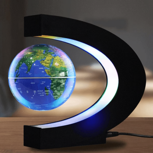Globe flottant magnétique avec lumière LED