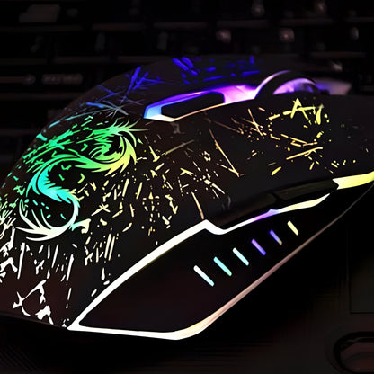 Souris de jeu Dragon légendaire - 3 200 DPI