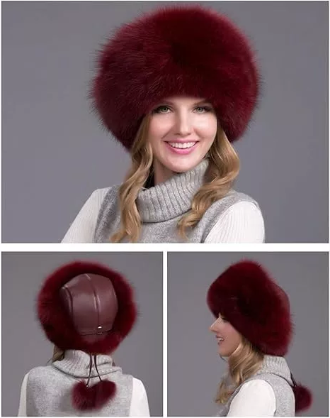 100% natürliche Fuchs Pelz Hut Frauen Kappe Dicke Pelz Kappe Winter Warme Mütze Weibliche Mode Für Frauen Hut Mit Ohrenschützer hut