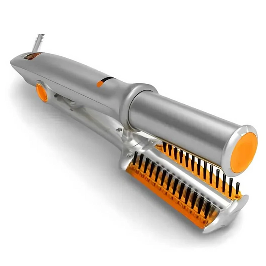 Professionelle 2-in-1 rotierende Haarbürste aus Eisen