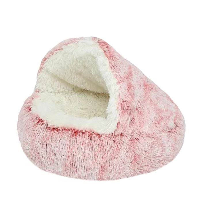 Gezellig huisdierbed voor honden en katten - SnuggleCave - Pluche comfort - Meerdere maten en kleuren