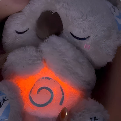 Anxiety Relief Koala Plush Toy with Music, Lights and Rhythmic Breathing Motion