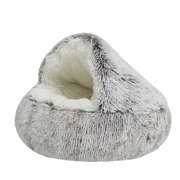 Gezellig huisdierbed voor honden en katten - SnuggleCave - Pluche comfort - Meerdere maten en kleuren