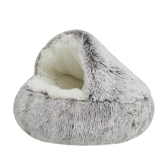 Acogedora cama para mascotas para perros y gatos - SnuggleCave - Comodidad de felpa - Múltiples tamaños y colores