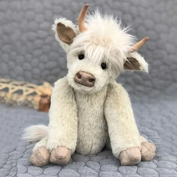 Juguete de peluche de ganado de las Tierras Altas hecho a mano escocés
