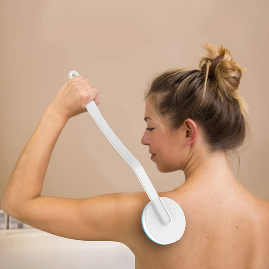 Applicateur et masseur de lotion pour le dos à long manche – Distributeur à bille facile d'accès pour une peau lisse