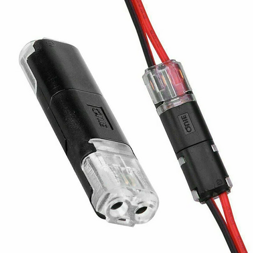 Double-wire Push-in Connector with Locking Buckle