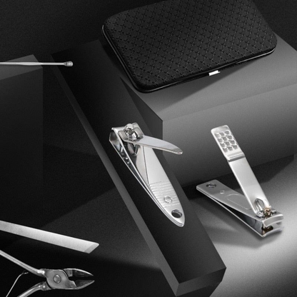 Kit de manucure en acier inoxydable 19 en 1, Kit coupe-ongles