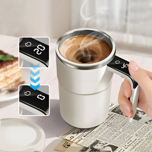 Tasse rechargeable avec agitation intégrée