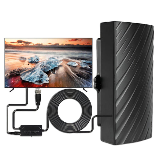 Boîte d'antenne extérieure intérieure longue distance 2025, édition HDTV amplifiée, portée de 460 milles