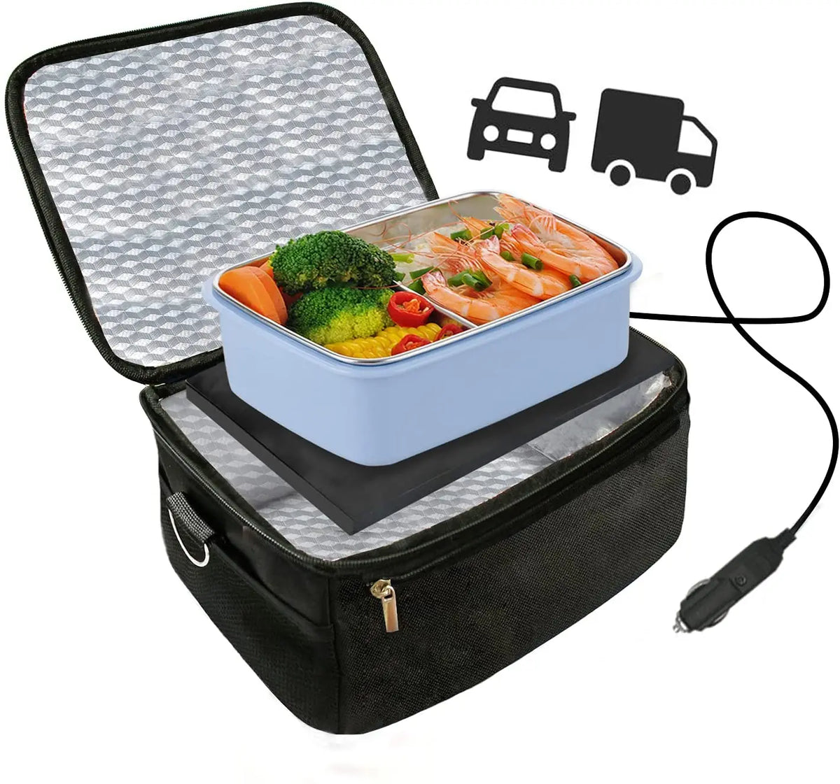 Boîte à lunch chauffe-plats portable